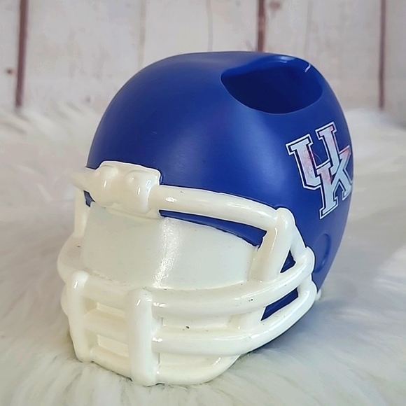 UK University of Kentucky Wildcats Cats Rubber Mini Football Helmet Pen Holder - Picture 4 of 16